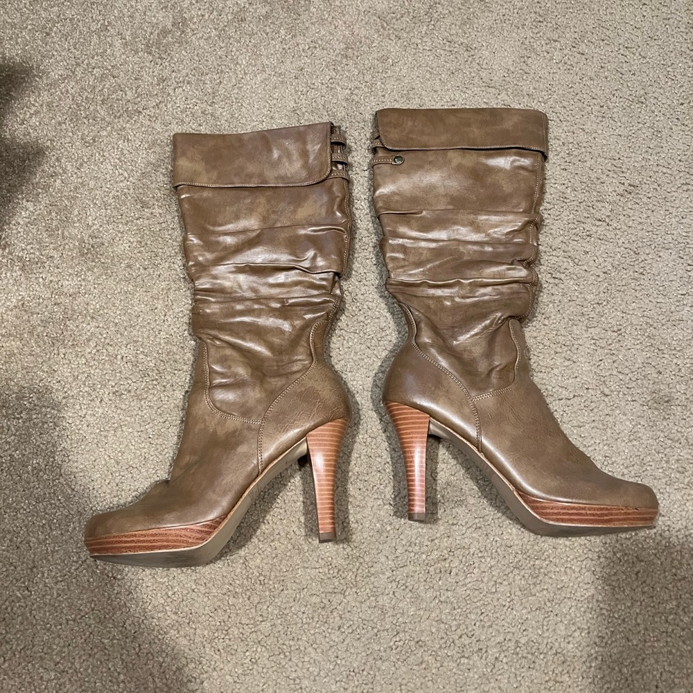 Rampage Tan Knee Length Boots